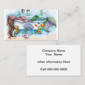 Meerjungfrau in der Badewanne Visitenkarte (Vorne/Hinten)