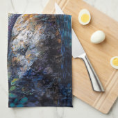 Meerjungfrau in der Grotto-Malerei Geschirrtuch (Viertel Falte)