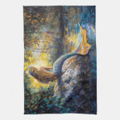 Meerjungfrau in der Grotto-Malerei Geschirrtuch (Vertikal)