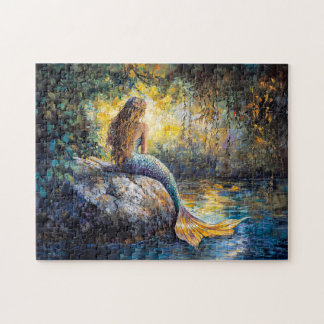 Meerjungfrau in der Grotto-Malerei Puzzle