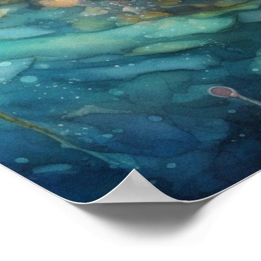 Meerjungfrau in einem Riff Poster (Ecke)