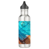 Meerjungfrau in einem Schwimmbad Edelstahlflasche (Links)