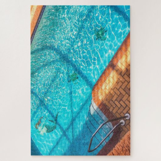 Meerjungfrau in einem Schwimmbad Puzzle (Vertikal)