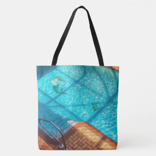 Meerjungfrau in einem Schwimmbad Tasche