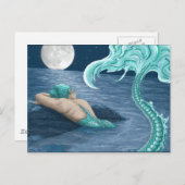Meerjungfrau in Monolith Postkarte (Vorne/Hinten)