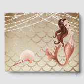 Meerjungfrau in Rose Gold unter dem Meeresspiegel Gästebuch (Rückseite)