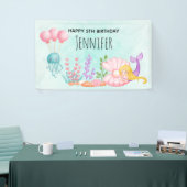 Meerjungfrau & Jellyfish Unterwasserbanne Banner (Messeveranstaltung)