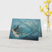 Meerjungfrau-Karte Karte (Gelbe Blume)