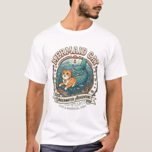 Meerjungfrau Katze Meerjungfrau Unterwasser Katze  T-Shirt