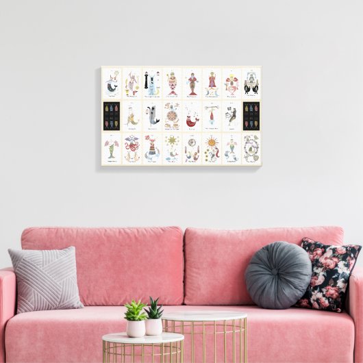 Meerjungfrau Katze Tarot Leinwanddruck (Insitu (Wohnzimmer))