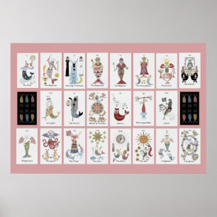Meerjungfrau Katze Tarot Poster