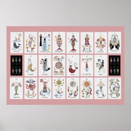 Meerjungfrau Katze Tarot Poster (Vorne)