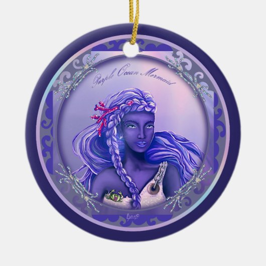 Meerjungfrau Keramik Ornament (Vorne)
