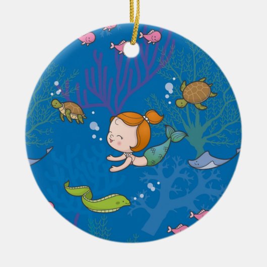 Meerjungfrau Keramikornament (Vorne)