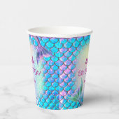 Meerjungfrau-Kindergeburtstag Pappbecher (Rechts)