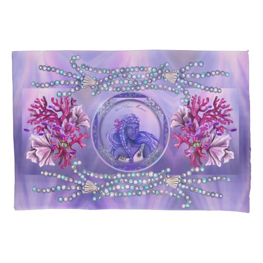 Meerjungfrau Kissenbezug (Vorderseite)