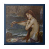 Meerjungfrau kommt ihr Haar Fliese (Vorderseite)