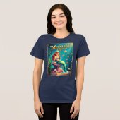 Meerjungfrau Königin Cartoon Weiblicher Weiblicher Tri-Blend Shirt (Vorderseite voll)