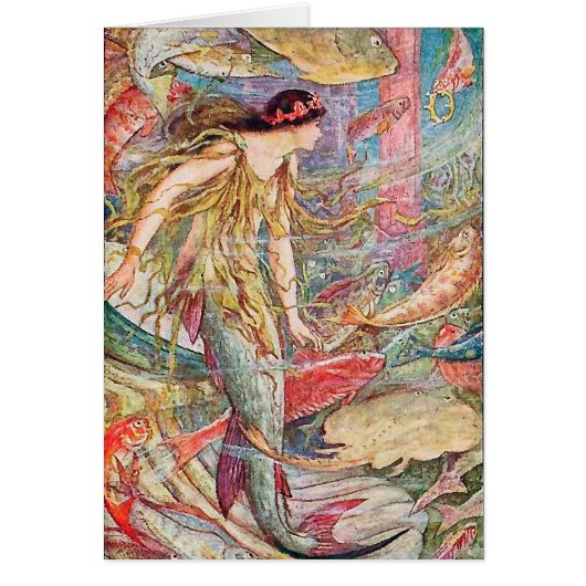 Meerjungfrau-Königin der Angelkarte (Vorne)