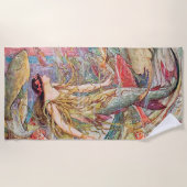 Meerjungfrau-Königin der Fische Strandtuch (Vorderseite)