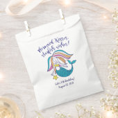 Meerjungfrau küsst weiße Bevorzugungs-Tasche Geschenktütchen (Ausgeschnitten)