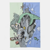 Meerjungfrau Küstenart niedlich Cartoon Beach Kind Handtuch (Vertikal)