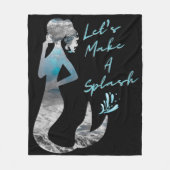 Meerjungfrau Lasst uns einen Schlag machen Fleecedecke (Vorderseite)