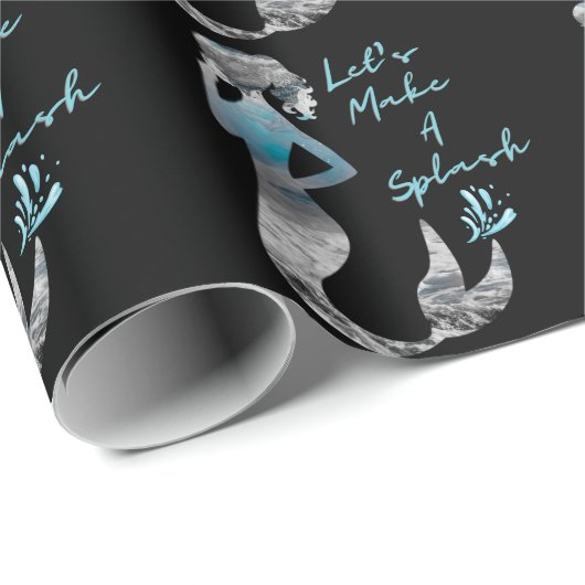 Meerjungfrau Lasst uns einen Schlag machen Geschenkpapier (Rolleneckpunkt)