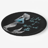 Meerjungfrau Lasst uns einen Schlag machen Pappteller (Schrägansicht)