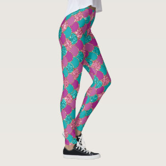 Meerjungfrau-Leggings - Glitzer-Yoga- & Bootsanzug Leggings