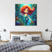 Meerjungfrau Leinwanddruck (Insitu (Schlafzimmer))