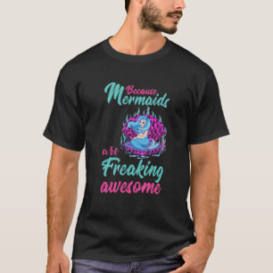Meerjungfrau Leopard Aqua Klappdeckel Völlig Verrü T-Shirt