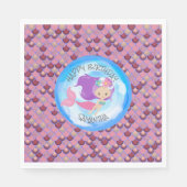 Meerjungfrau Lila Rosa Scala Serviette (Vorderseite)