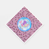 Meerjungfrau Lila Rosa Scala Serviette (Ecke)