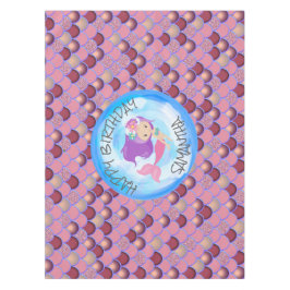 Meerjungfrau Lila Rosa Scala Tischdecke