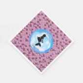 Meerjungfrau Lila Rosa Scales Napkins Serviette (Ecke)