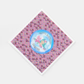Meerjungfrau Lila Rosa Scales Napkins Serviette (Ecke)