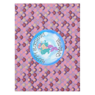Meerjungfrau Lila rosa Scales Tablette Tischdecke