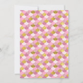 Meerjungfrau Lila, rosa und goldene Süße 16 Geburt Einladung (Rückseite)