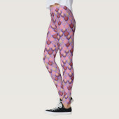 Meerjungfrau Lila Rote Skalen Leggings (Links)