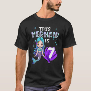 Meerjungfrau Mädchen 7. Geburtstag Diese Meerjungf T-Shirt
