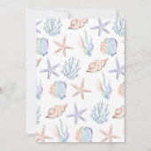 Meerjungfrau Mädchen-Dusche Einladung (Rückseite)