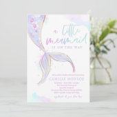 Meerjungfrau Mädchen-Dusche Einladung (Stehend Vorderseite)