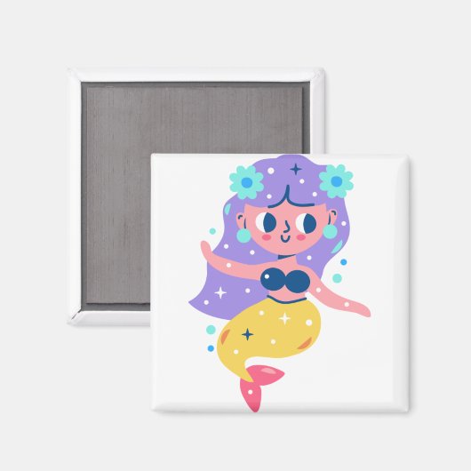Meerjungfrau Magnet (Vorderseite/Rückseite)
