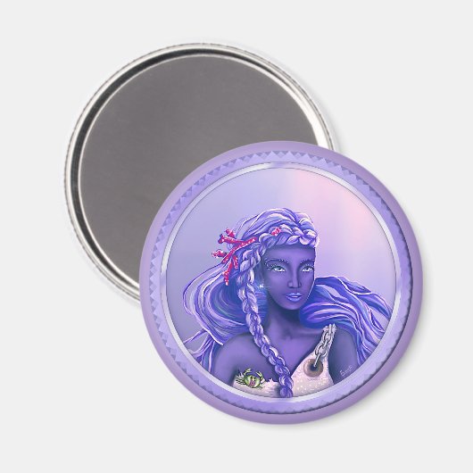 Meerjungfrau Magnet (Vorderseite/Rückseite)