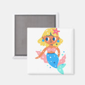 Meerjungfrau Magnet (Vorderseite/Rückseite)