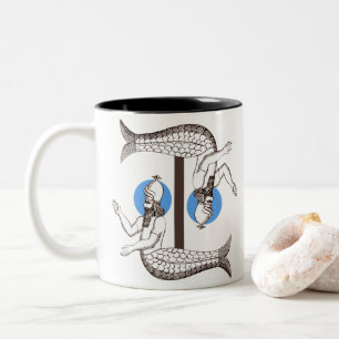 Meerjungfrau männlicher Kaiser Triton Zweifarbige Tasse