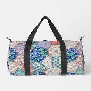 Meerjungfrau Märchen-Faux-Patchwork-Duffel-Tasche Duffle Bag