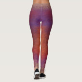 Meerjungfrau-Maßstab gemischt Taille Leggings Viol (Rückseite)