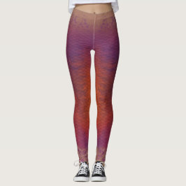 Meerjungfrau-Maßstab gemischt Taille Leggings Viol